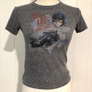 Steve McQueen exclusively for Lucky Brand Gray Fitted T-Shirt size small